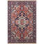 Tapis décoratif rétro à motif floral rouge Brick-1524505142