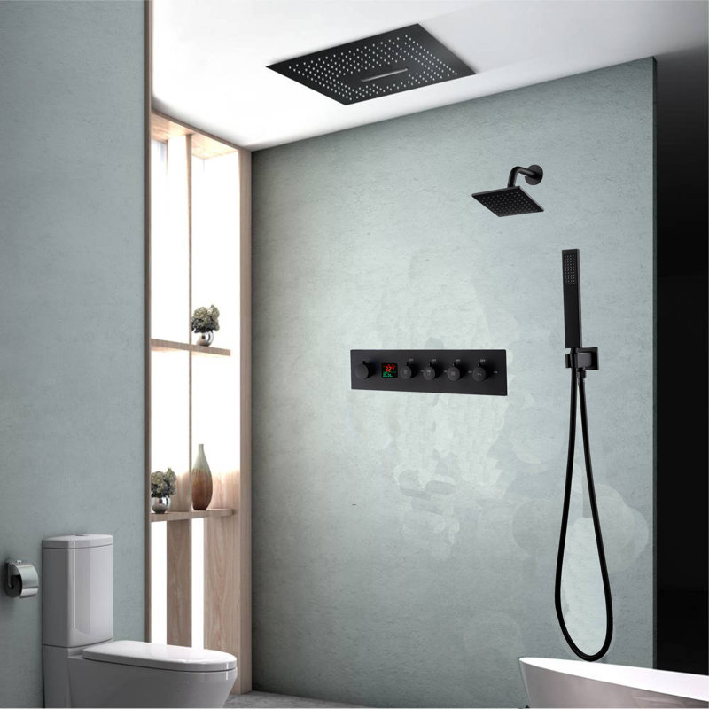 All-In-One Kit with Rough in-Valve, Matte Black