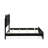 Nella Platform Bed Frame with Button Tufted Headboard - Black faux Leather Headboard and Black Legs - Queen Size-336583618