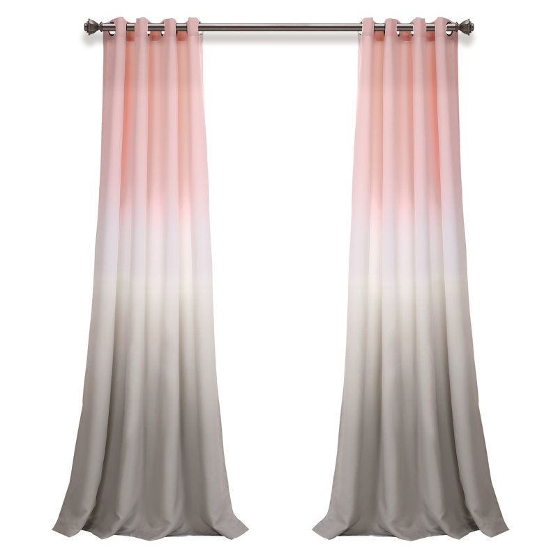 Room Darkening Curtain Pair, Width 132 x Drop 213 cm, Blush