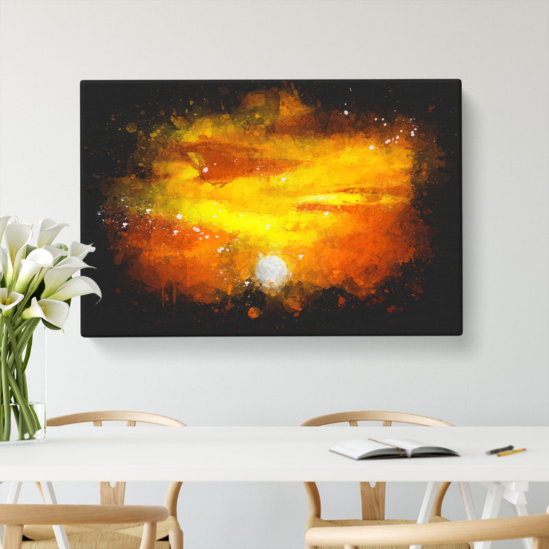 Striking Orange Sunset - Wrapped Canvas, 60cm H x 91cm W x 3cm D