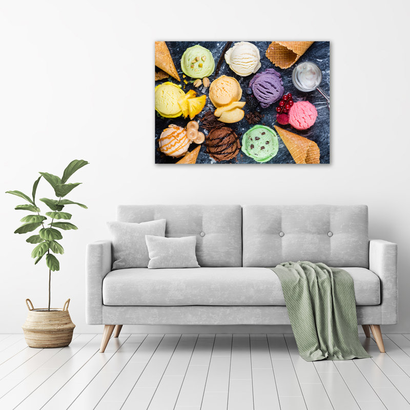 Colorful Ice Cream - Unframed Art Prints on Glass