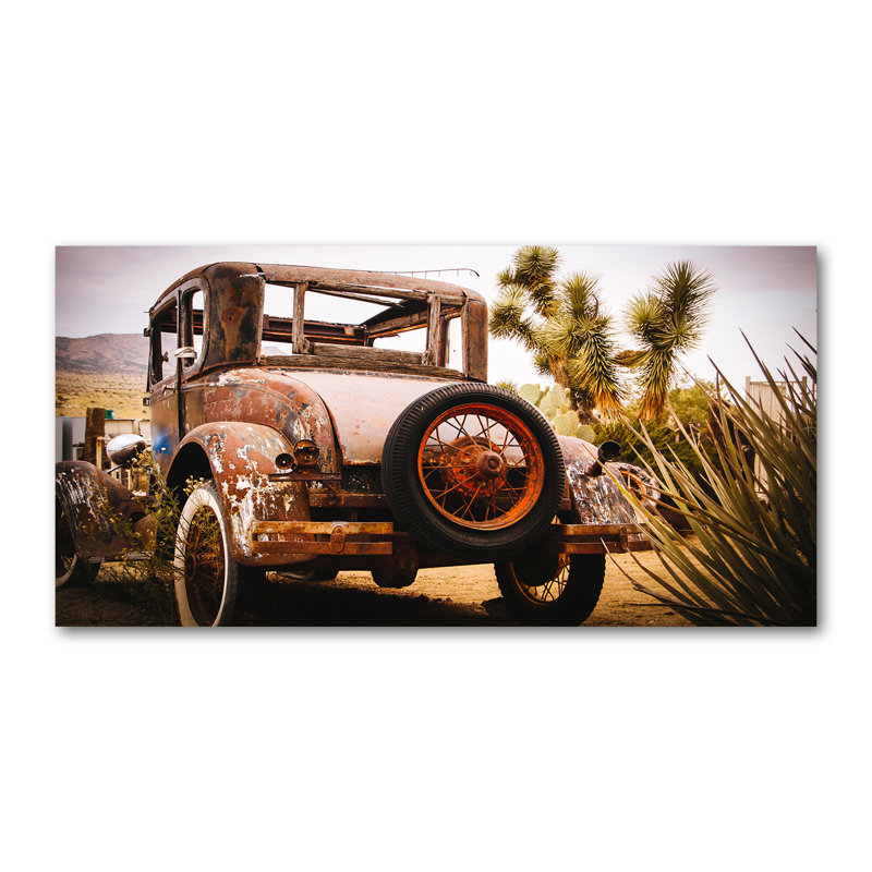 Car Wreck - Wrapped Canvas Print