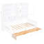 Lit de jour simple en bois avec armoires de rangement à porte vitrée, éclairage à DEL intégré et tablettes-1171969125-1171969126