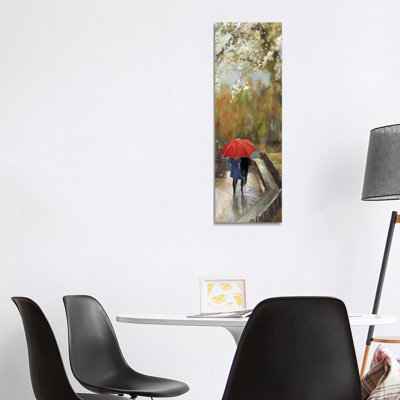 A Walk in the Park 1 Piece Wrapped Canvas Panoramic Painting