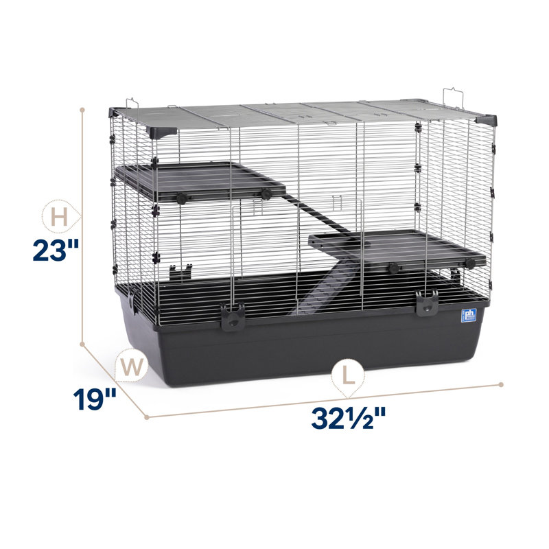Cage pour petits animaux Drabeck, Noir