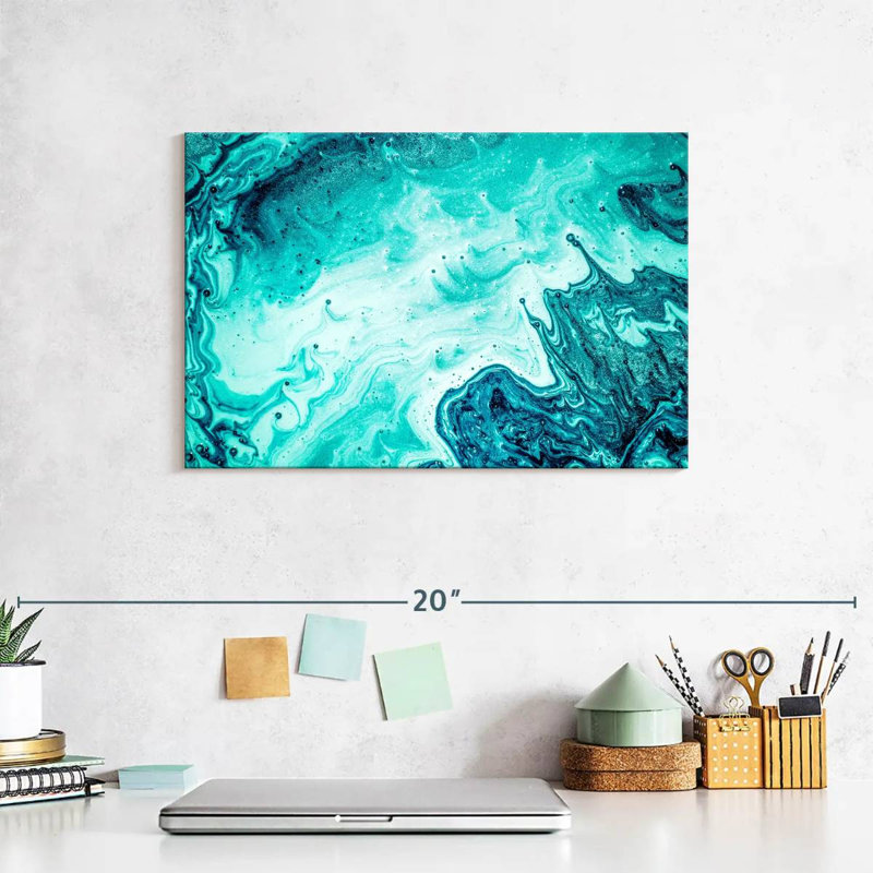 Avery Abstract Aquamarine Luxury