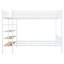 Lit superposé simple au-dessus d'un lit double en métal avec tablettes à 5 niveaux-1266986670