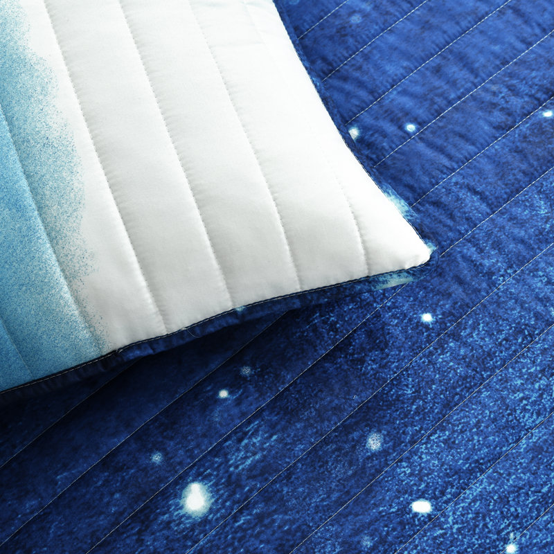 Space Star Reversible Quilt Set, Twin Quilt + 1 Standard Shams