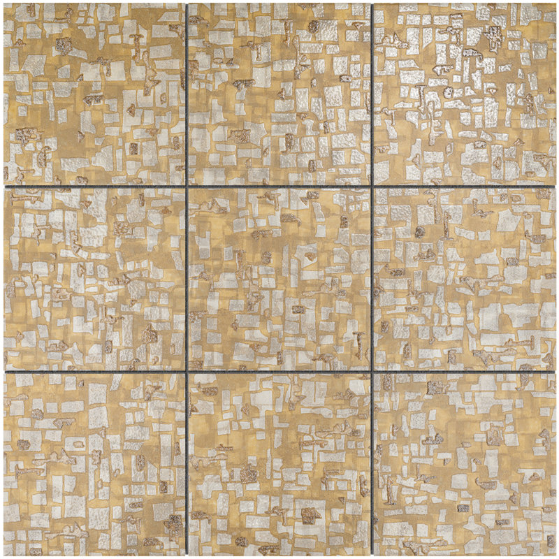Charlotte 8.03 in. x 8.03 in. Textured Porcelain Floor and Wall Tile, Summer Gold