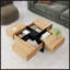 Table basse au design unique avec 4 compartiments de rangement cachés-810369338