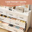 White 7-Drawer Metal Tall Dresser — Deep Storage, Anti-Tip Kit & Adjustable Feet