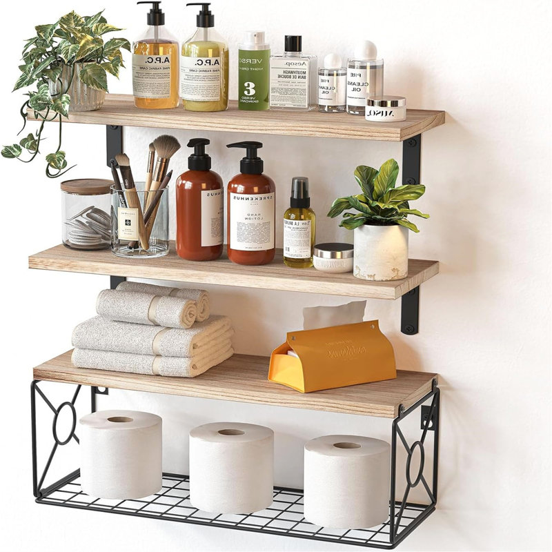 Tiered Shelf, Black / Brown