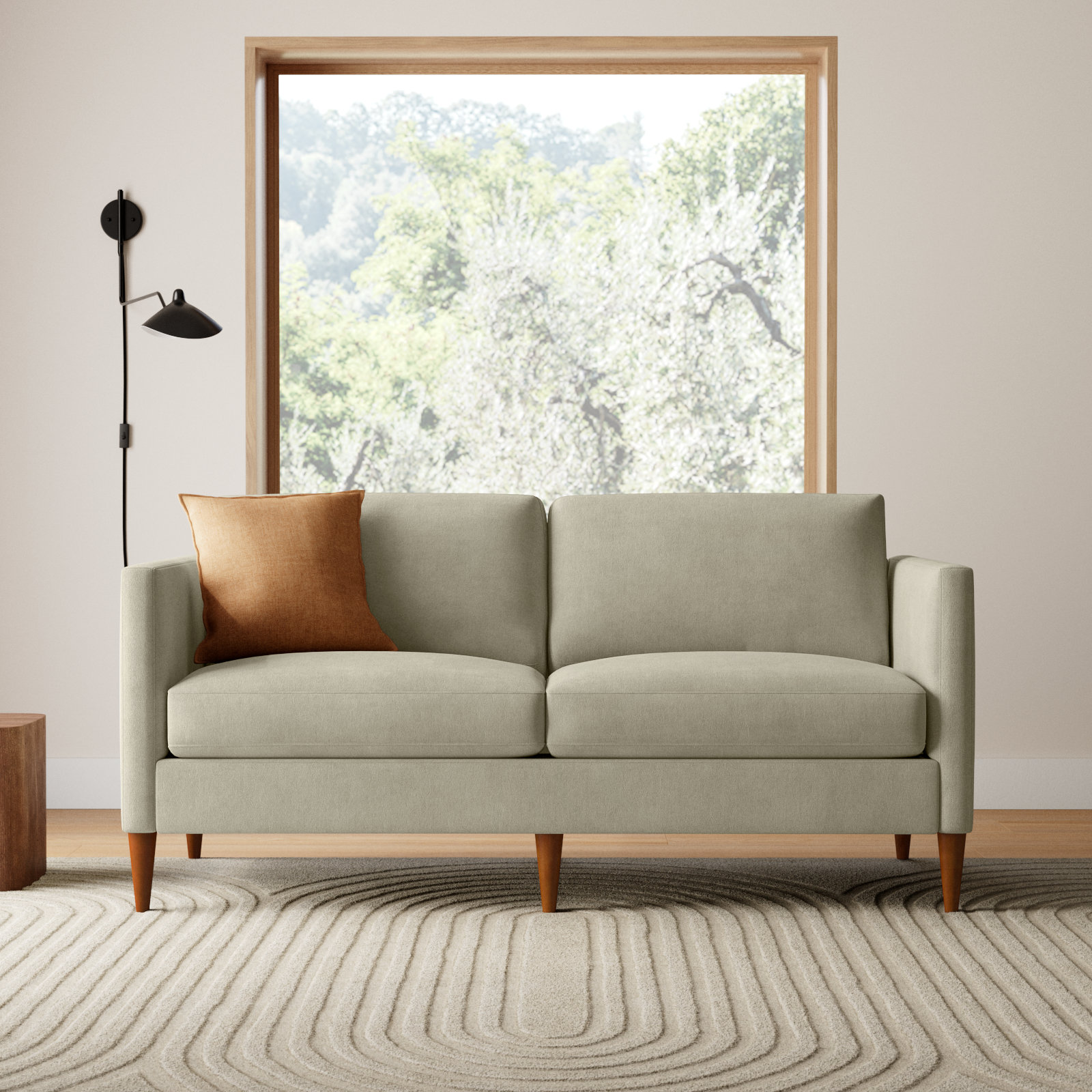 Clifford 73'' Sofa, Bella Beach Performance Velvet