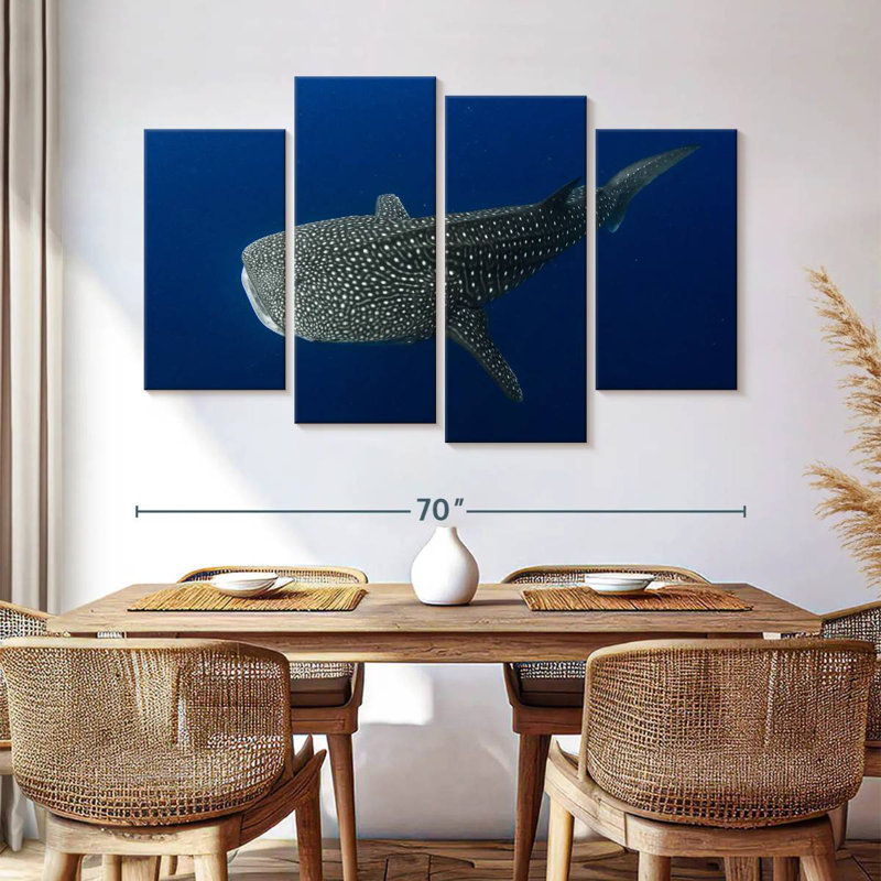 Brampt Whale Shark In Deep Blue Water, 42" H x 68" W