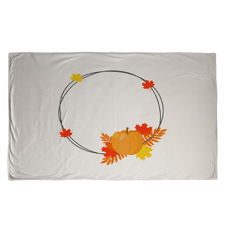 Couverture citrouille, 65 po x 80 po