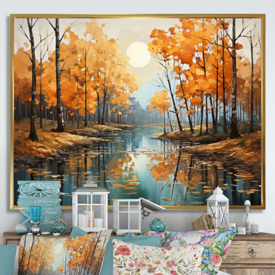 Birch Woods Golden Reflections III sur toile