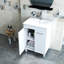 Meuble-lavabo de 24 po avec lavabo, portes doubles avec charnières à fermeture en douceur, armoire de salle de bain avec tablette ajustable, poignée en métal, lavabo en céramique, pieds réglables-126528757