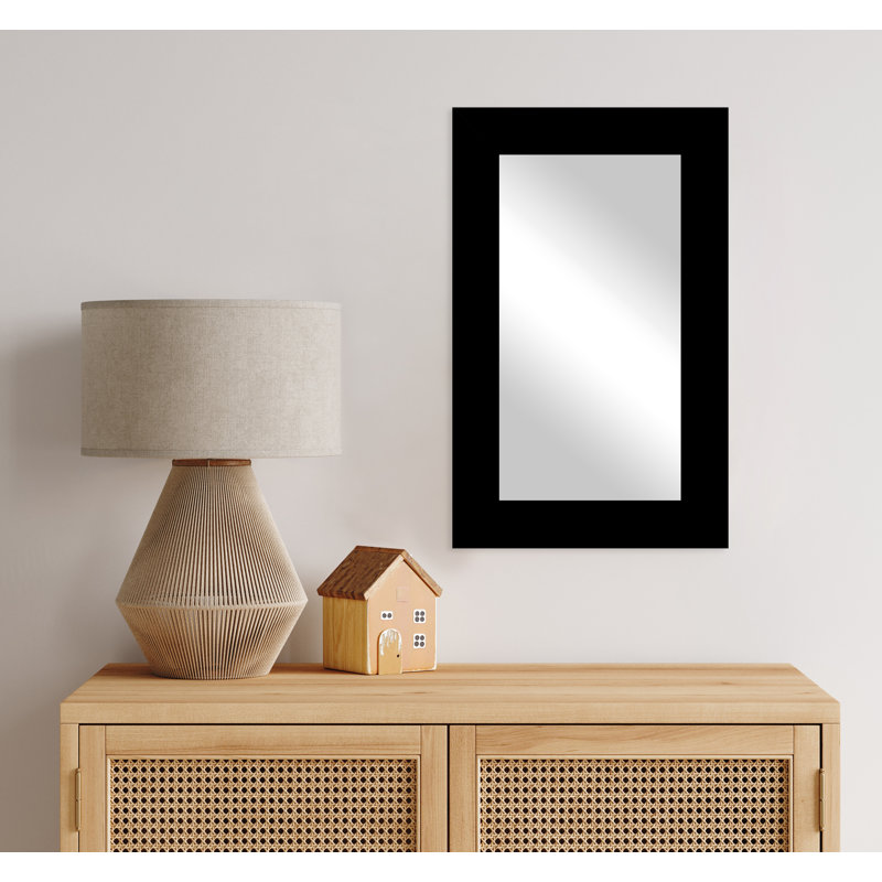 Miroir mural Maci Eileen, Noir lustré, 33 po x 34 po