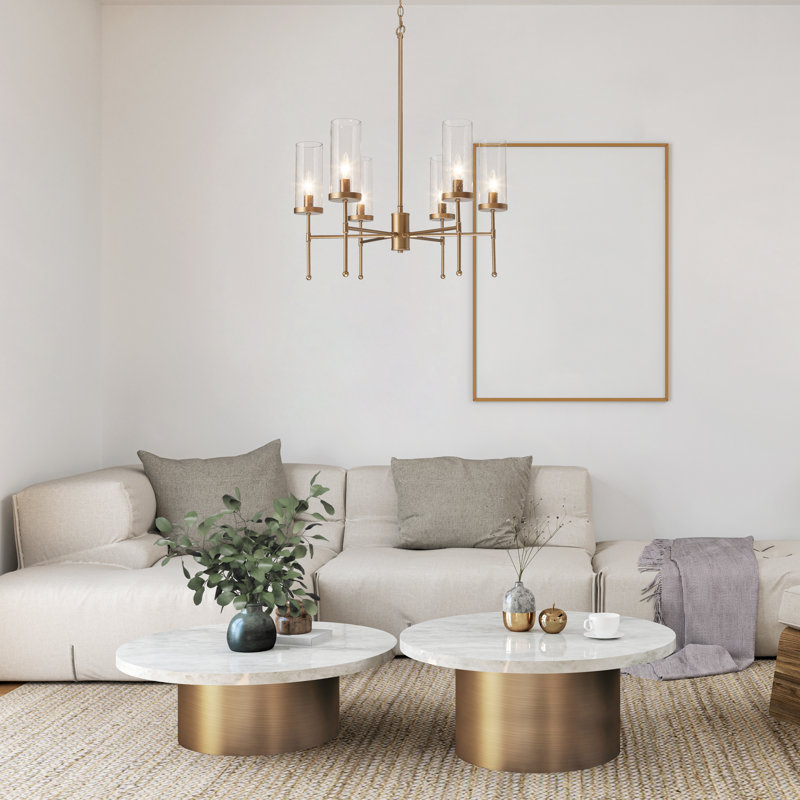 Arnita 6-Light Classic/Traditional Bubble Glass Shade Dining Room Chandelier ETL Certified