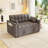 Sleeper Sofa Couch W/Pull Out Bed,  Modern Velvet Convertible Sleeper Sofa Bed, Small Love Seat Sofa Bed W/Pillows & Side Pockets For Small Space, Living Room, Apartment,Dark Gray-1451054656
