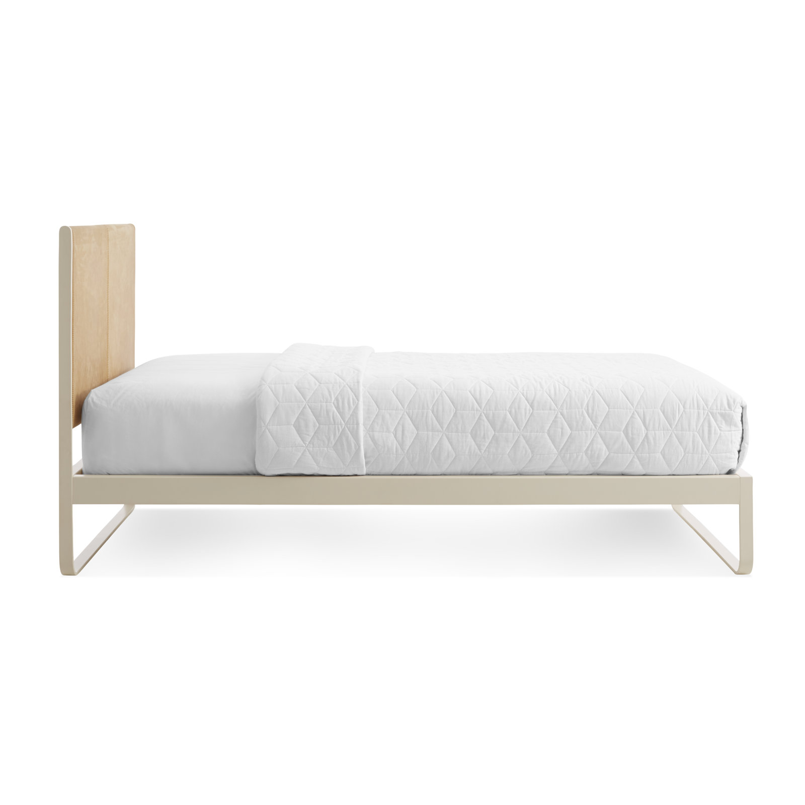 Me Time Genuine Leather Bed, Twin