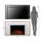 Modern Ember Arrie Smart Electric Fireplace Mantel Package | 33” Firebox Heater | Wi-Fi App