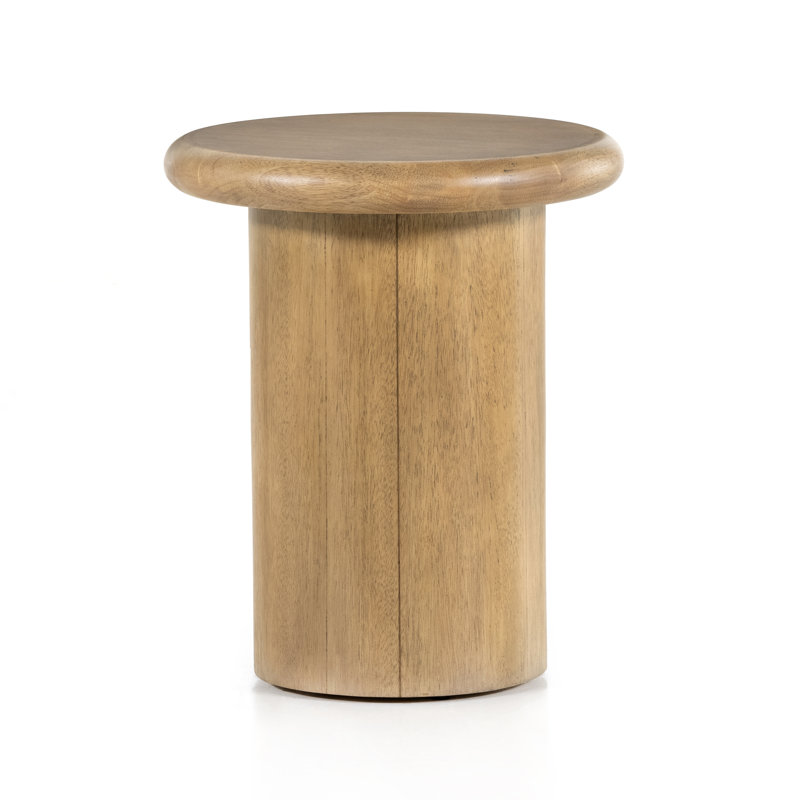 Zach Solid Wood End Table, Burnished Parawood