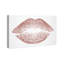 «Fashion and Glam Rose Gold Solid Kiss», impression sur toile tendue-43873159-66932565
