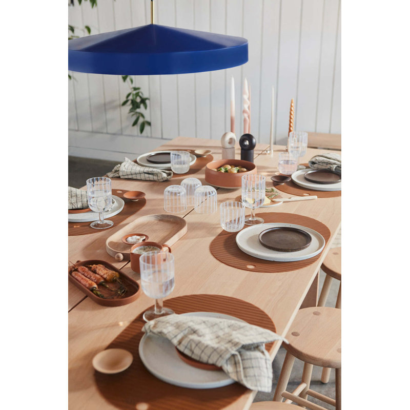 Ribbo Silicone Oval Placemats, Camel