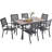 Leonard 6 - Person Patio Dining Set with Rectangular Table , Cushions Included
