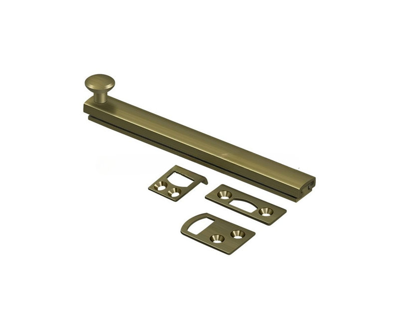 Brass Latch/Catch/Bolt, Antique Brass, 1.9375" H x 4" W x 1.5625" D