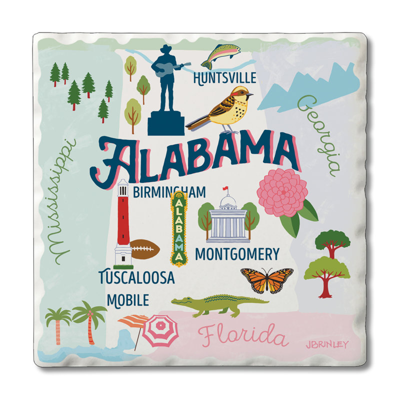 Ensemble de sous-verres 4 pièces Thirstystone Alabama