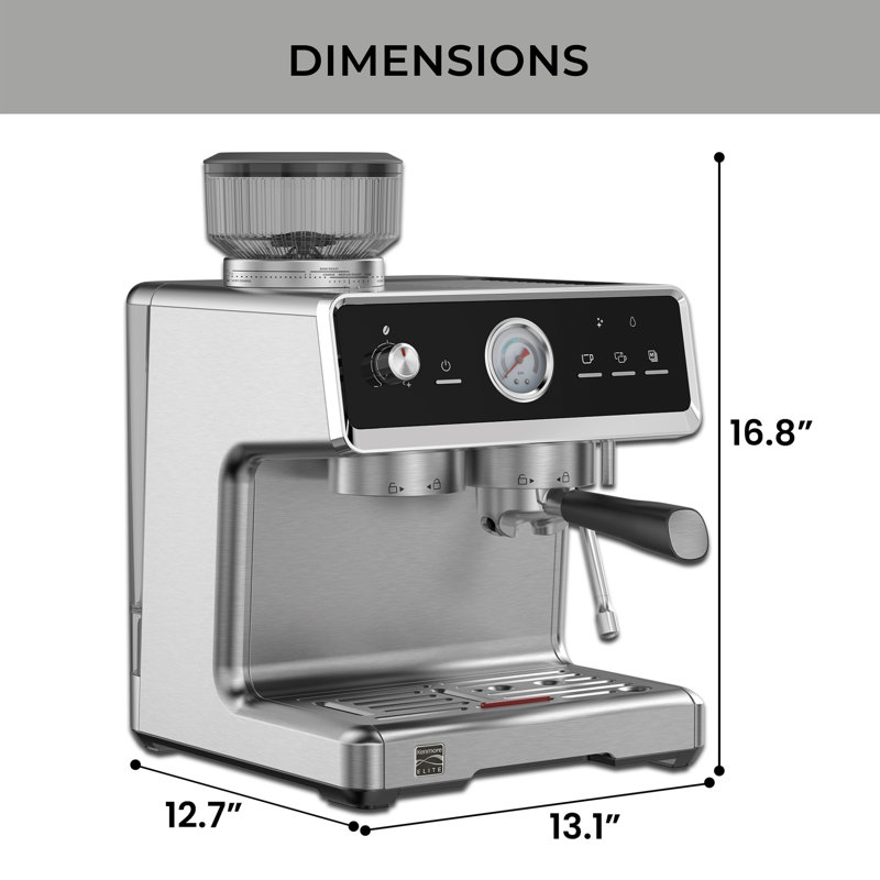 Machine à espresso Kenmore Elite - Machine à café semi-automatique avec bourreur automatique