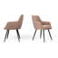Chaise d'appoint moderne rembourrée Mid-Century avec dossier capitonné, ensemble de 2-712474407