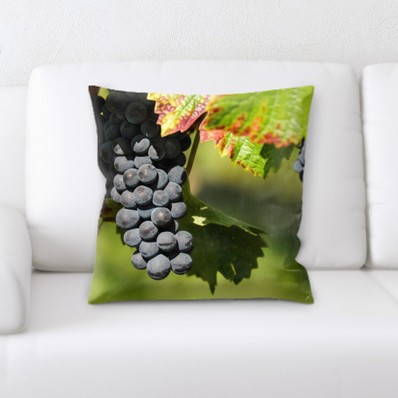 Coussin décoratif raisins