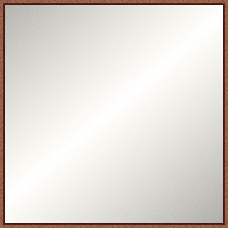 Solid Wood Mirror, Square, Espresso, 49.25" x 49.25"