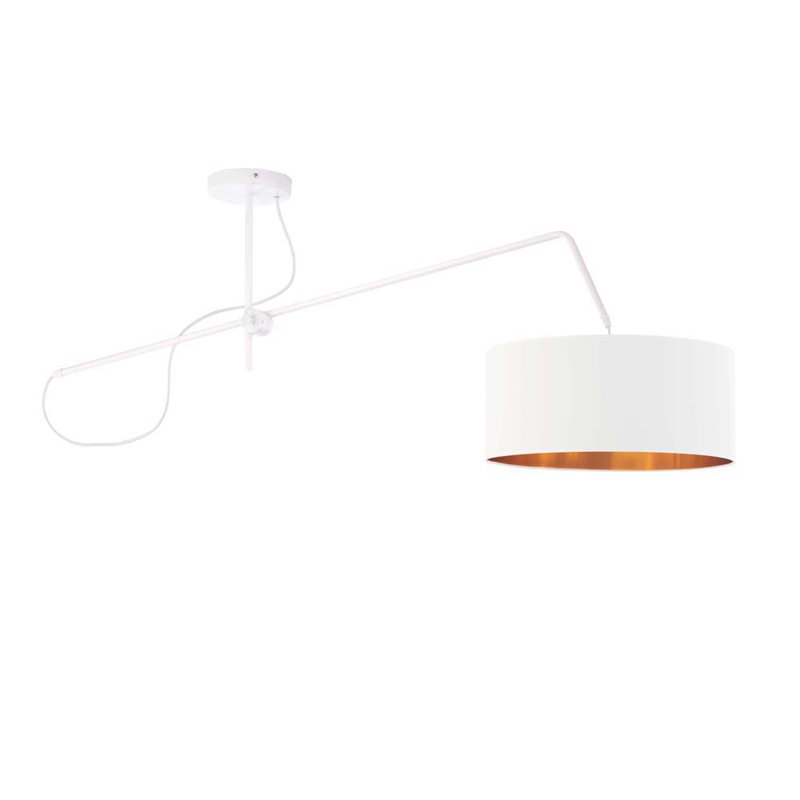 Santina 1 - Light Drum Pendant, White, White
