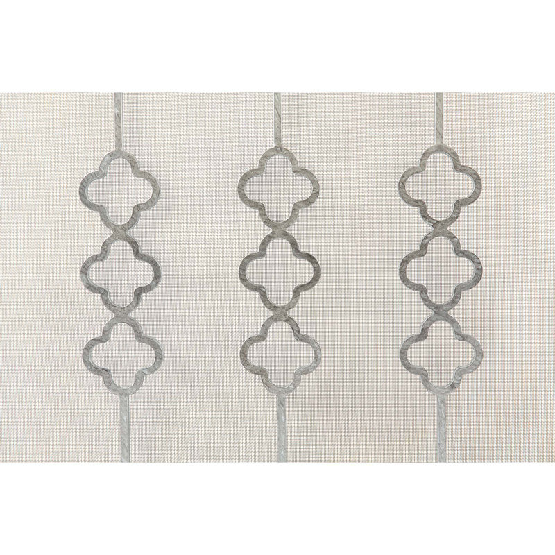Quatrefoil Iron Fireplace Screen, Royal Silver