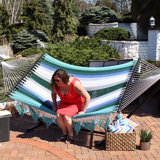 Alexzandyr 2-Person Quilted Polyester Spreader Bar Hammock