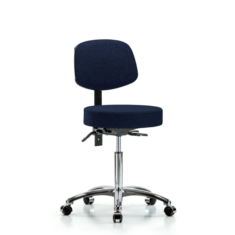 Dalia Backed Adjustable Height Ergonomic Active Stool, Burgundy, Casters, 21"-28.5"