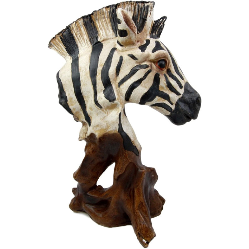 Buste de faune zèbre africain