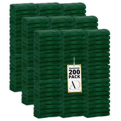 Lingettes 100% coton 600 g / m² 12 x 12 pouces, absorbant doux et à séchage rapide