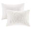 Édredon 3 pièces en chenille de coton - très grand / très grand, décor de feuilles, style chambre à coucher de plage, chenille très grand, thème, chambre à coucher Coastal House,-131376162