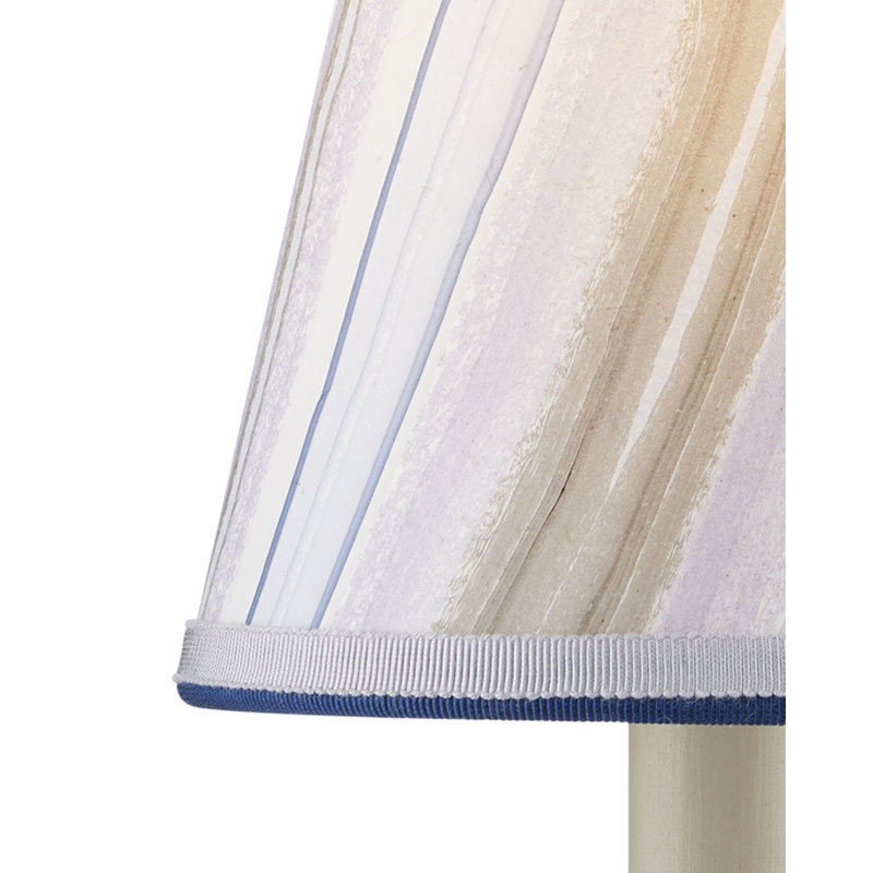 Abat-jour de candélabre empire H 5 "x l 5" lilas / bleu Agate