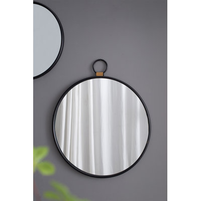 Miroir mural 24 po x 27 po avec cadre noir