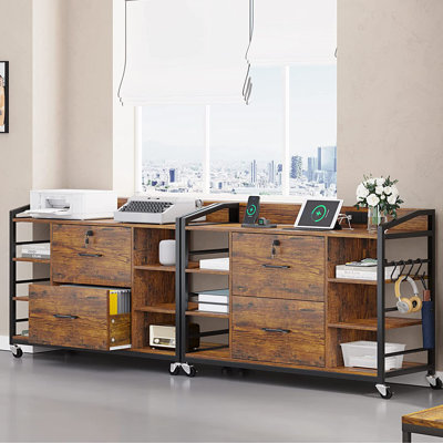 43.3" W lockable 2-Drawer Cabinet