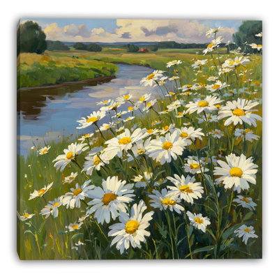 «Daisy River Landscape IV», art mural sur toile tendue