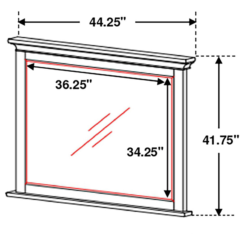 Miroir pour commode Jorrel