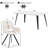 Corso Adelene Elegant 5-Piece Dining Table Set for 4,  Modern Rectangular Dining Table with 4 Swivel Upholstered Chairs for Dining Room-704690195-707073734